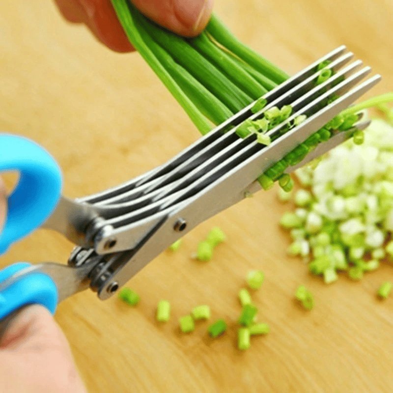 LAST DAY SALE - 5 Blade Kitchen Salad Scissors