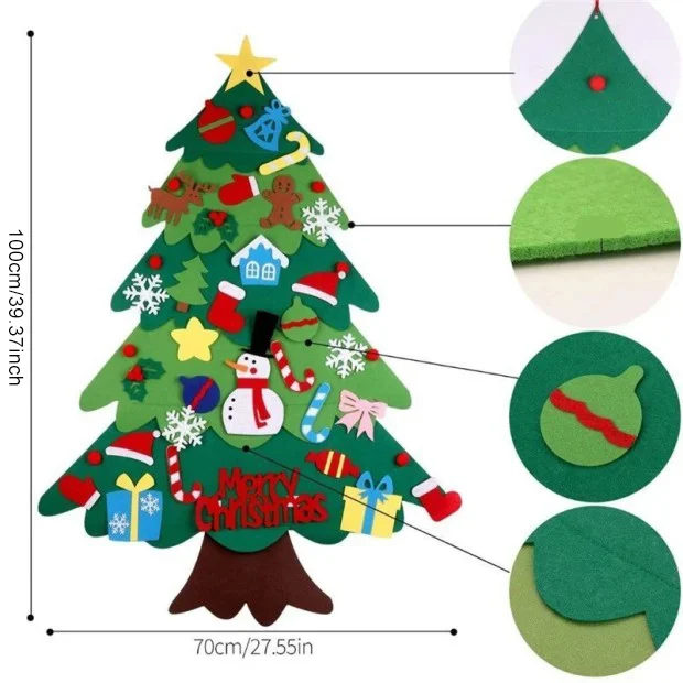 Christmas Promotion 49% OFF - DIY Felt Christmas Tree Set