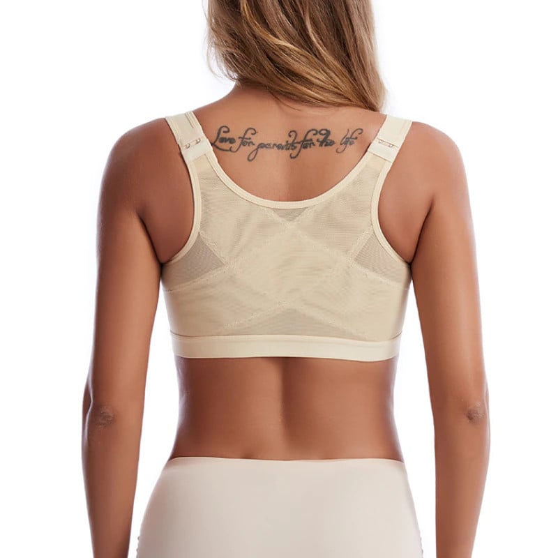 CURVEBRA - Last day 70% OFF - Front Closure Posture Wireless X-Shaped Back Support Full Coverage Bra