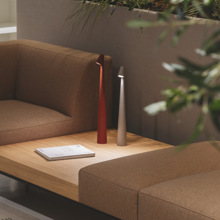 Elegant Slim Conical Stem Table Lamp - Portable & Dimmable LED Sculpting Light