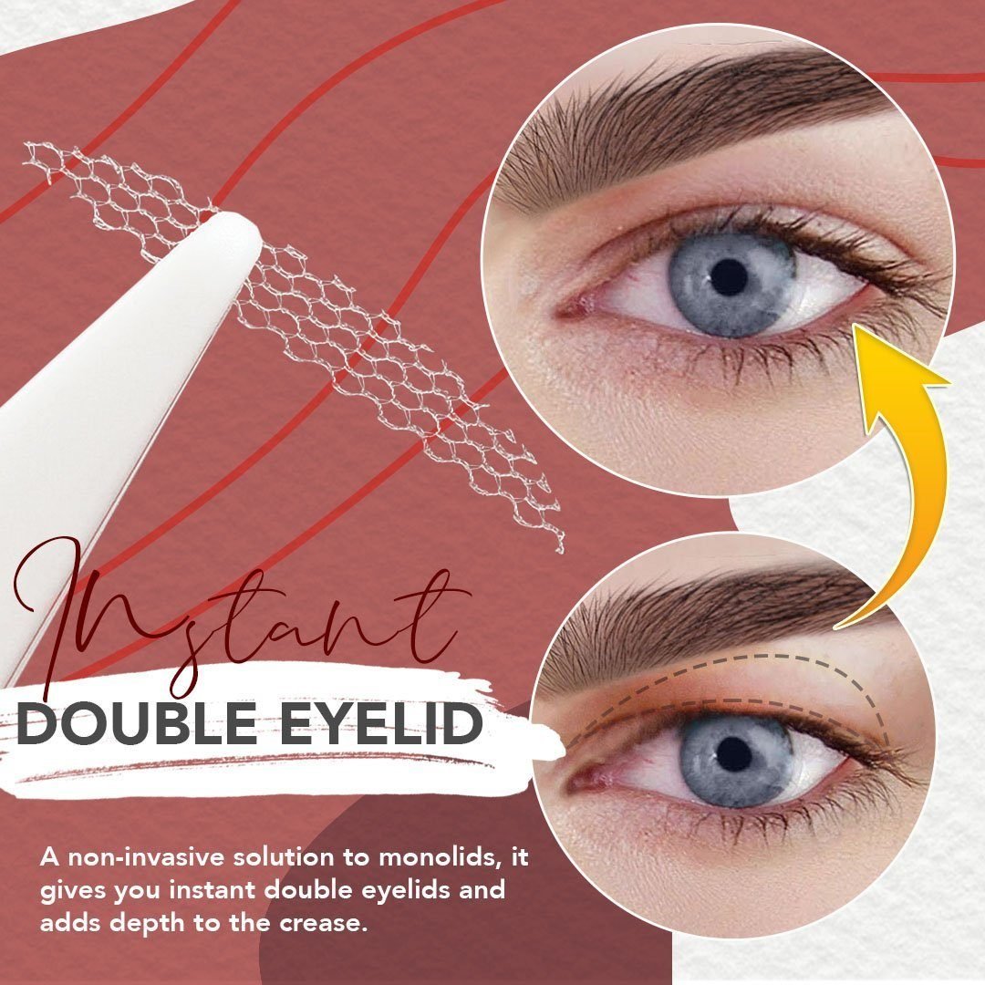 Last Day 49% OFF - GLUE-FREE INVISIBLE DOUBLE EYELID STICKER (120 STRIPS / PACK)