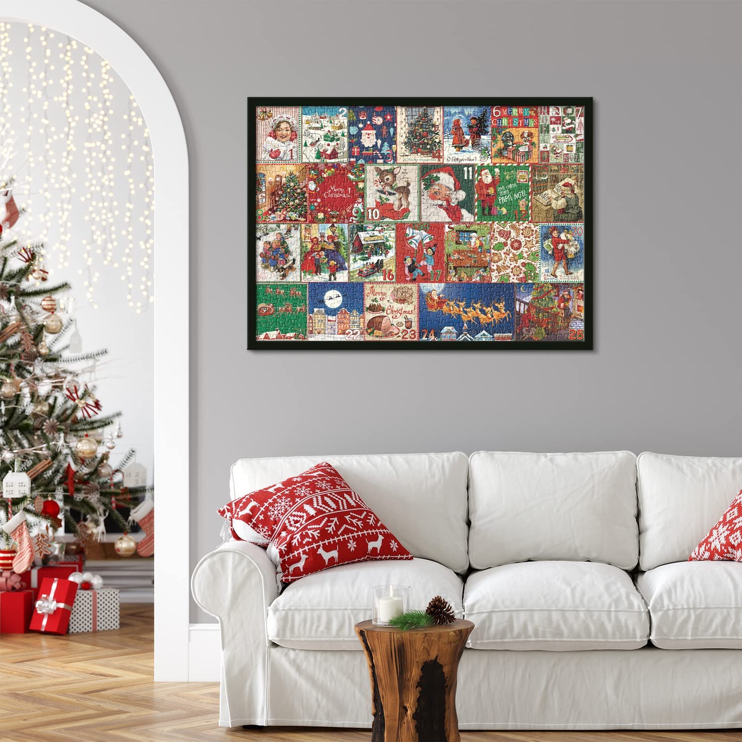 Pickforu Christmas Advent Calendar Jigsaw Puzzle 1000pcs